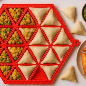 Hexa Samosa Maker Tray Makes 24 Mini Samosas-Multicolor